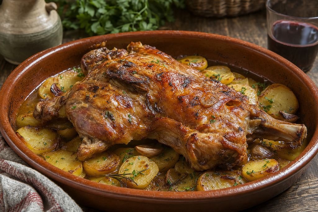 Ternasco de aragón al horno como imagen principal del artículo Cariñena corre entre viñas en su 60 vendimia y el ternasco espera en el horno