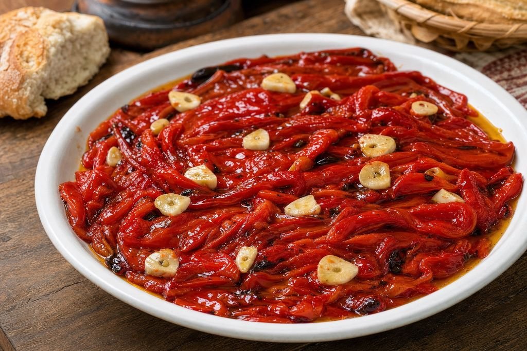 Pimientos asados del bierzo como imagen principal del artículo Cacabelos abre su feria de San Miguel y el Bierzo enciende los hornos