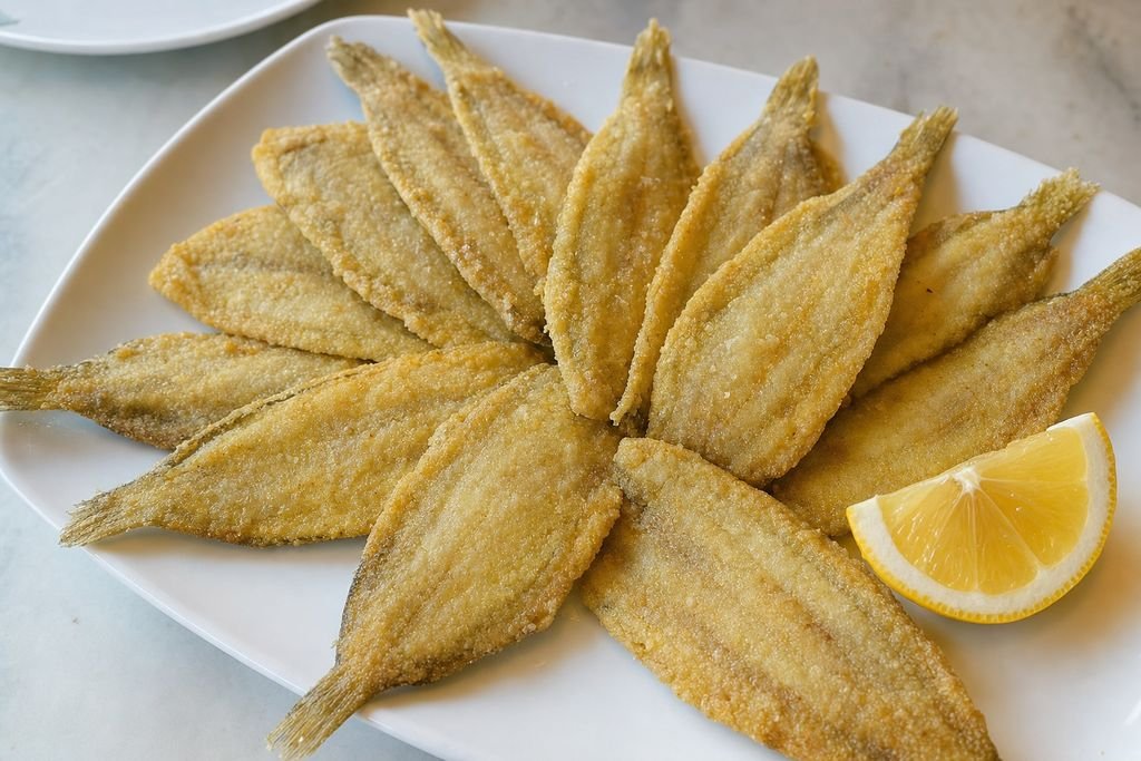 Acedias fritas gaditanas