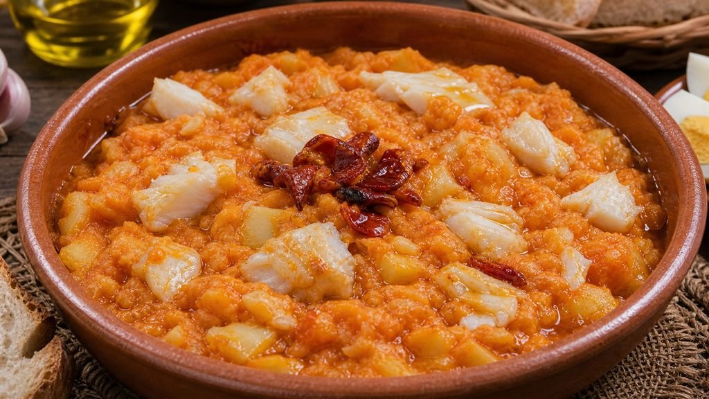 Ajo colorao almeriense con bacalao