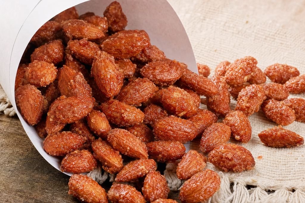 Almendras garrapiñadas palmeras