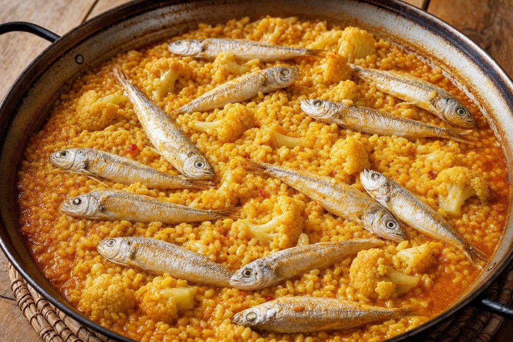 Arroz con gerret y coliflor ibicenco