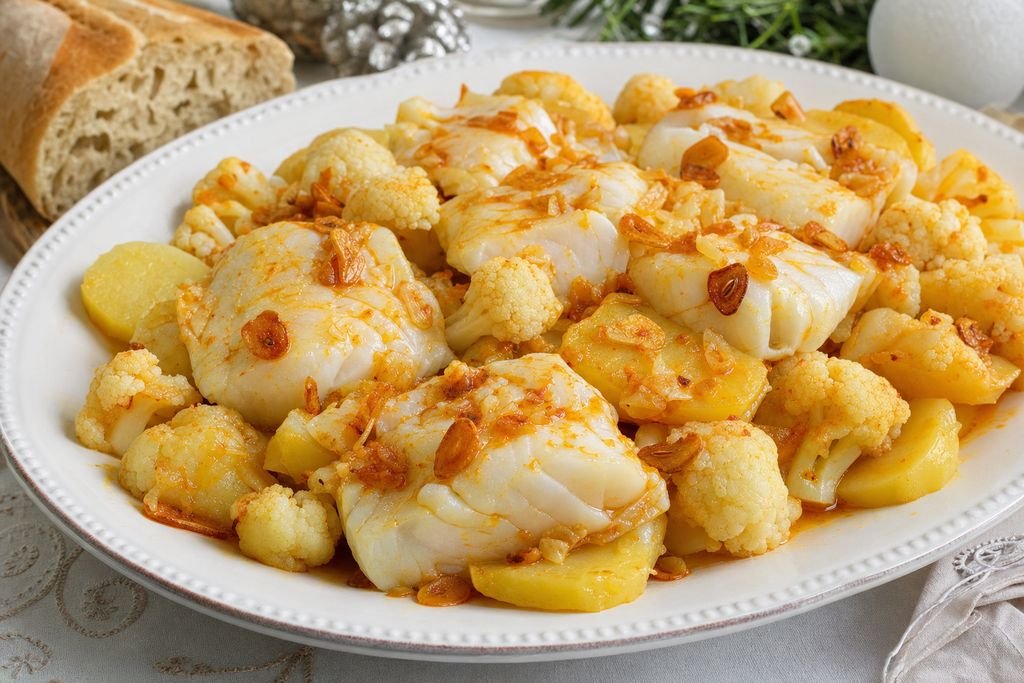Bacalao con coliflor gallego