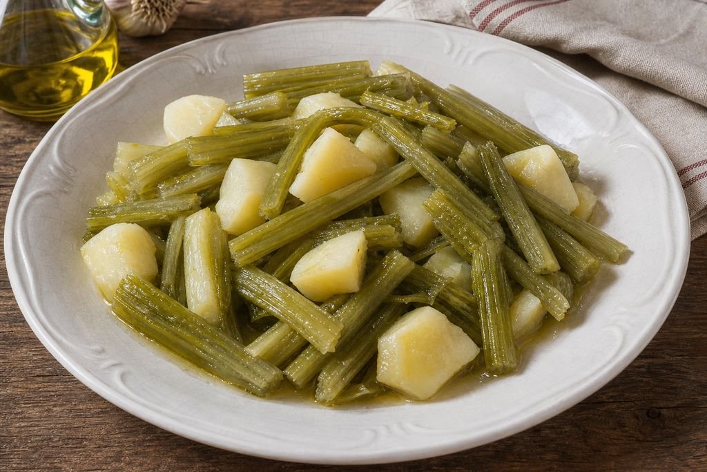 Borrajas con patatas de Aragón