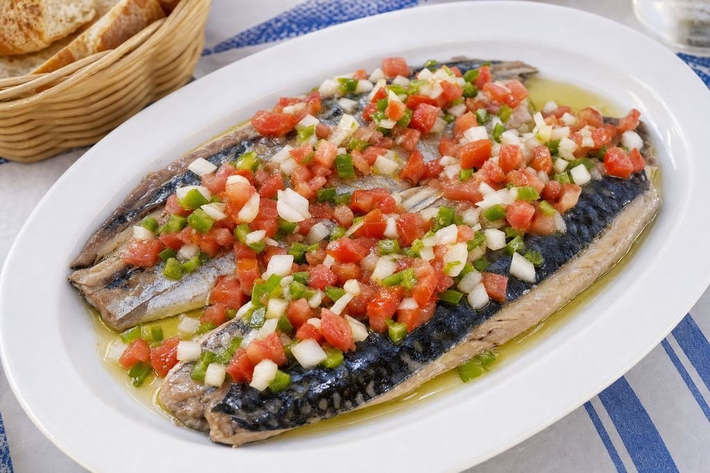 Caballas con piriñaca gaditanas