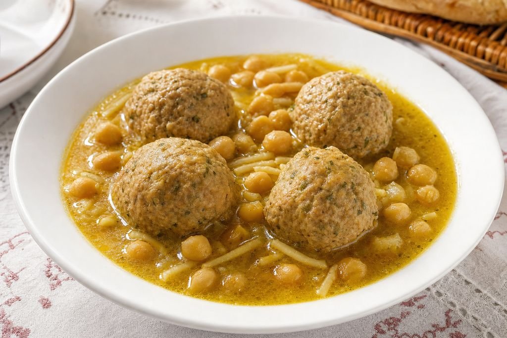 Caldo con pelotas murciano