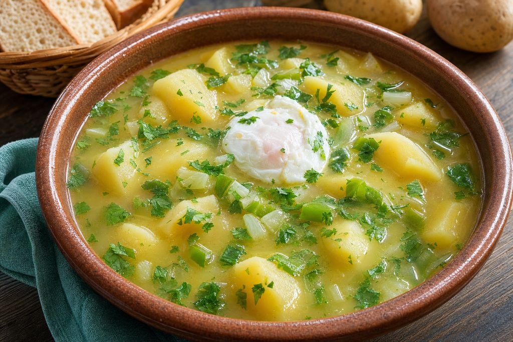 Caldo de papas canario