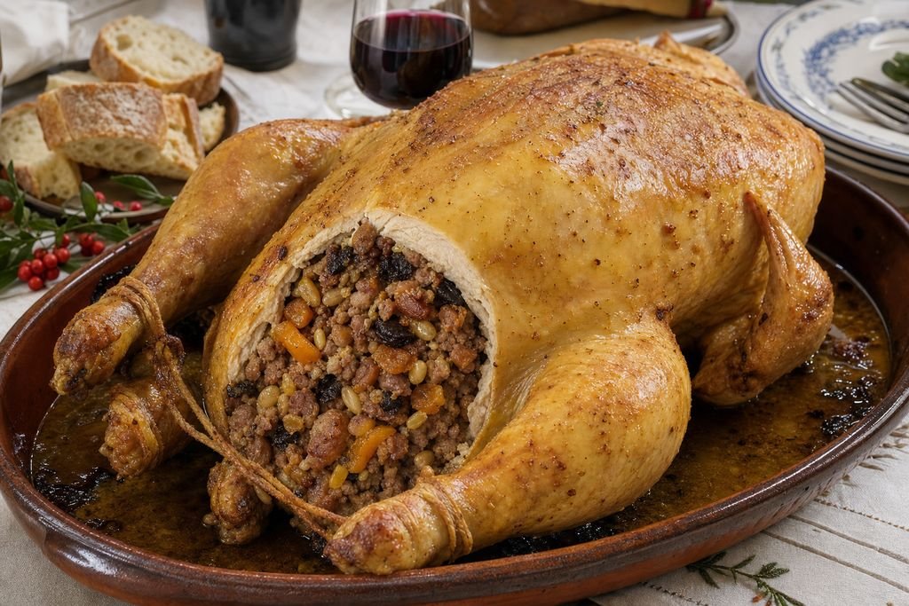 Capón de Vilalba relleno