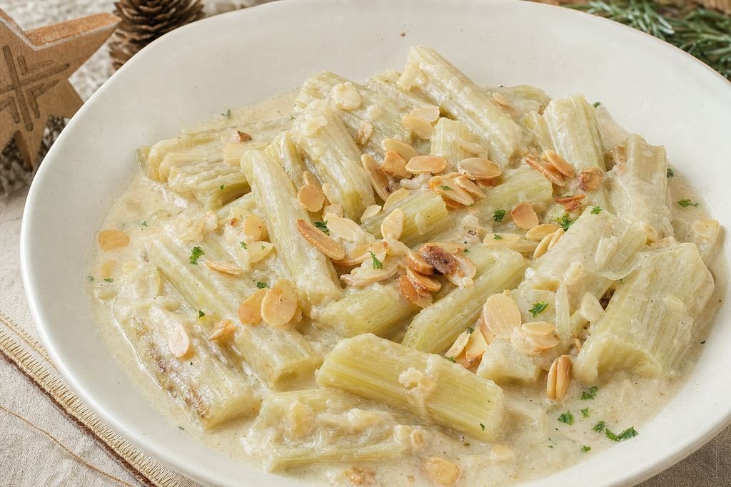 Cardo con almendras aragonés