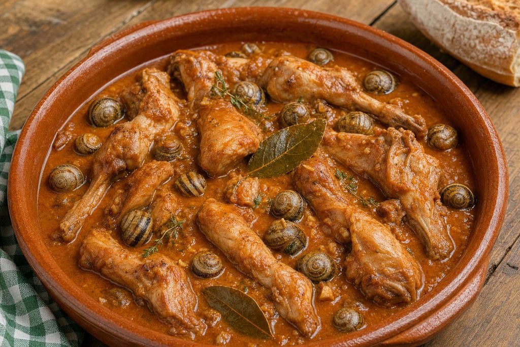 Conejo con caracoles murciano
