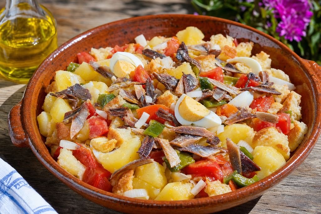 Ensalada payesa con peix sec formenterense