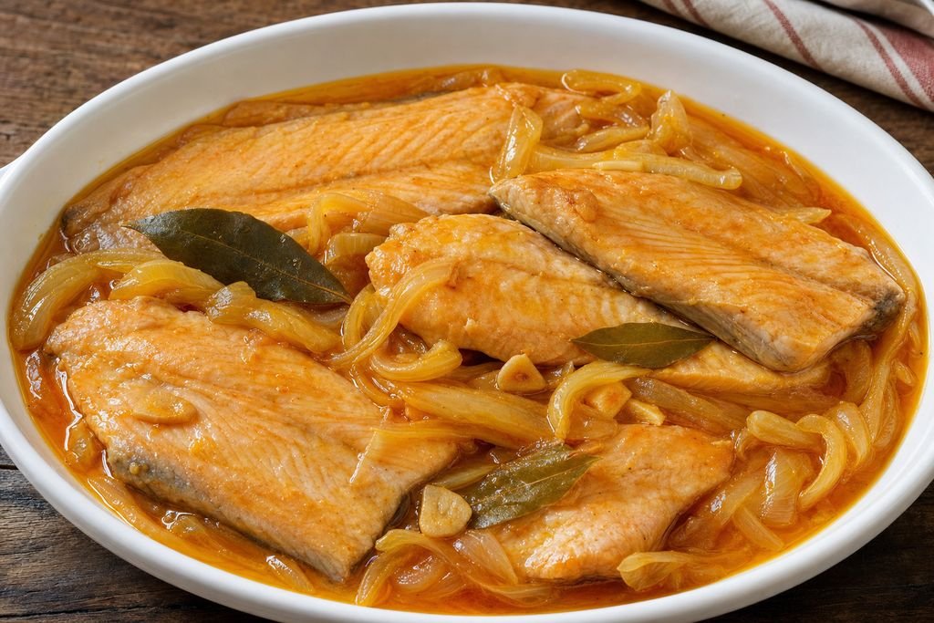 Escabeche de trucha navarra