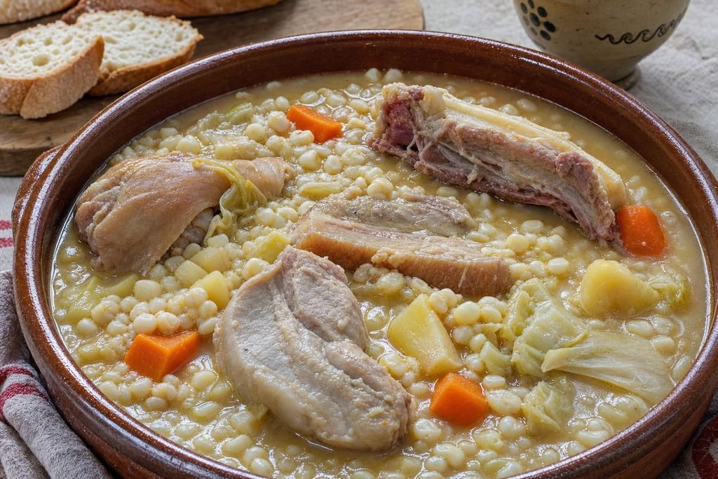 Escudella de blat de moro escairat