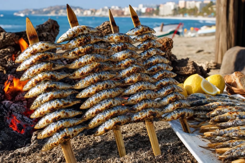Espetos de sardinas malagueños