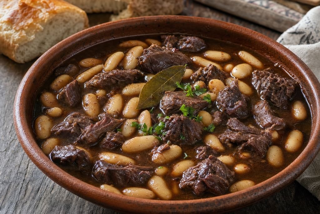 Fabes con jabalí