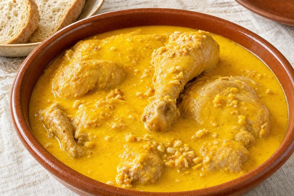 Gallina en pepitoria castellana