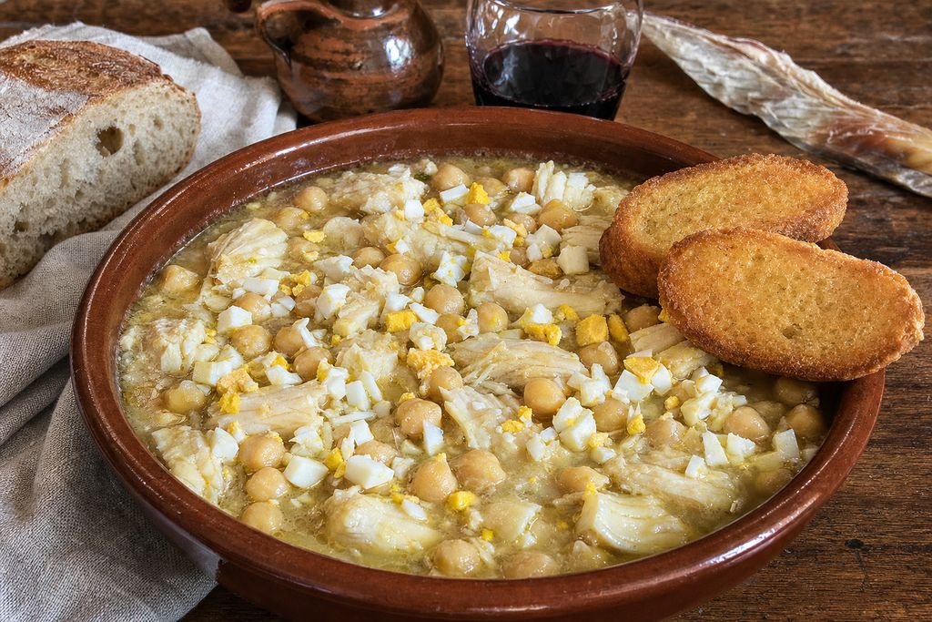 Garbanzos con congrio de Calatayud