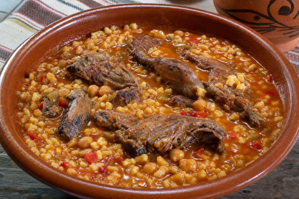 Gurullos con perdiz almerienses