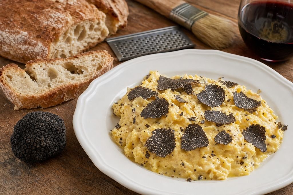 Huevos trufados de Sarrión