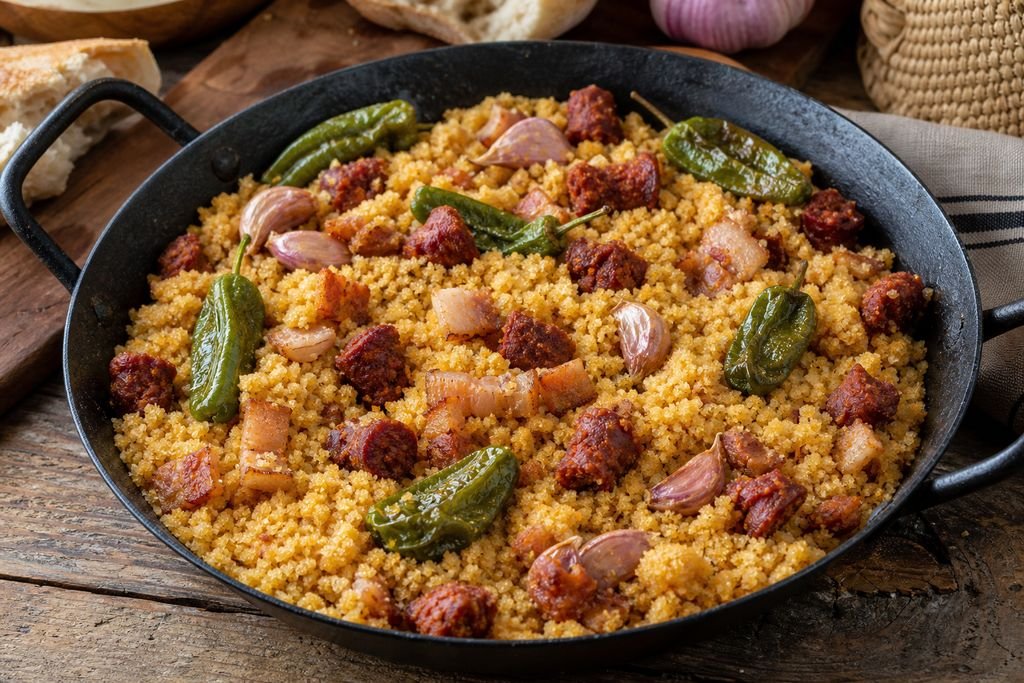 Migas de Almería con tropezones