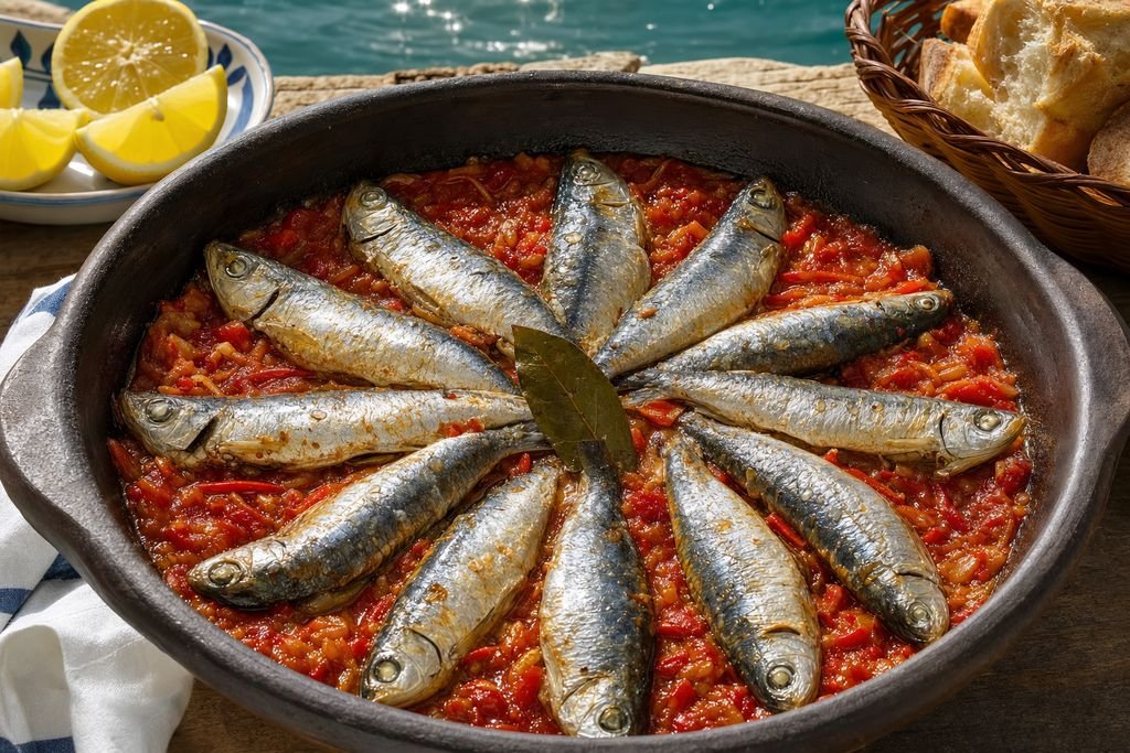 Moraga de sardinas malagueña