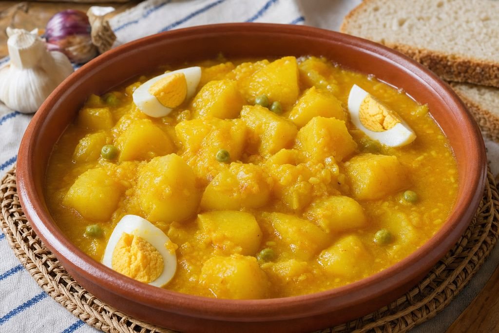 Papas en amarillo gaditanas