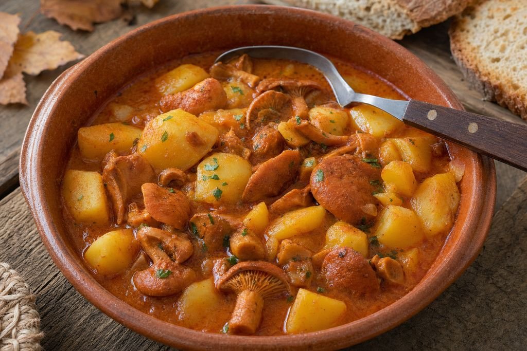 Patatas con níscalos sorianas