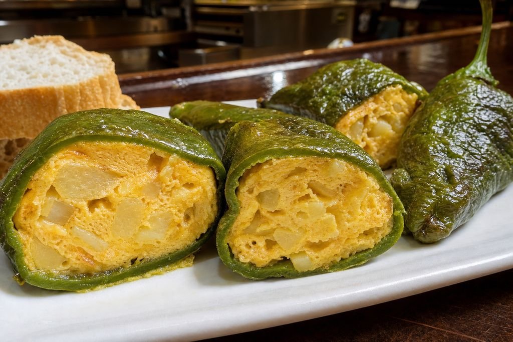 Pimientos rellenos de tortilla navarros