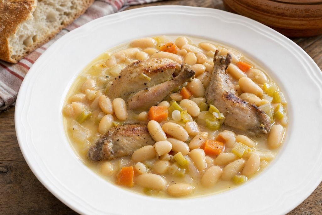 Pochas con codorniz navarras