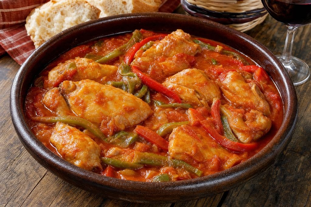 Pollo a la riojana