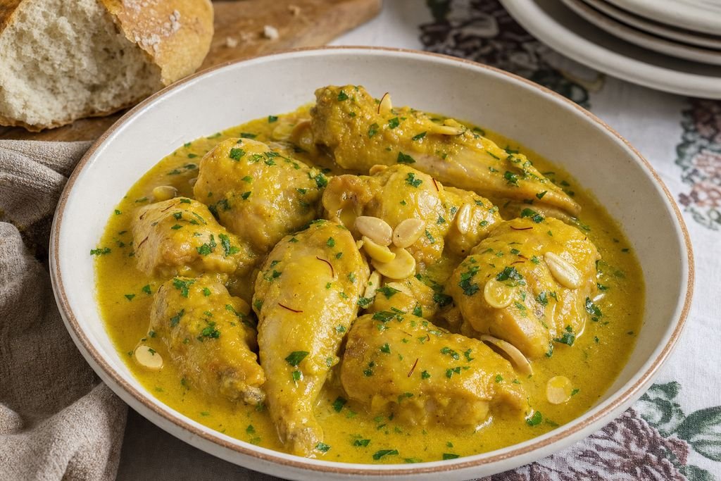 Pollo en pepitoria