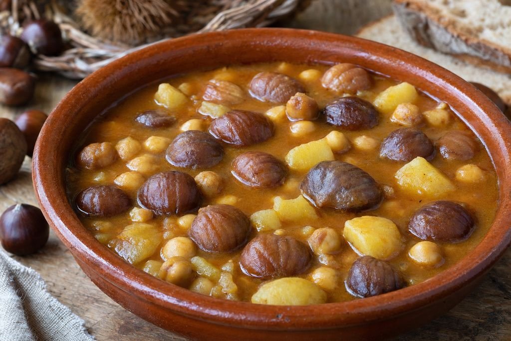 Potaje de castañas extremeño