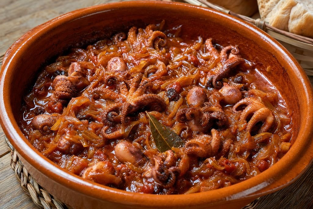 Pulpitos encebollados mallorquines