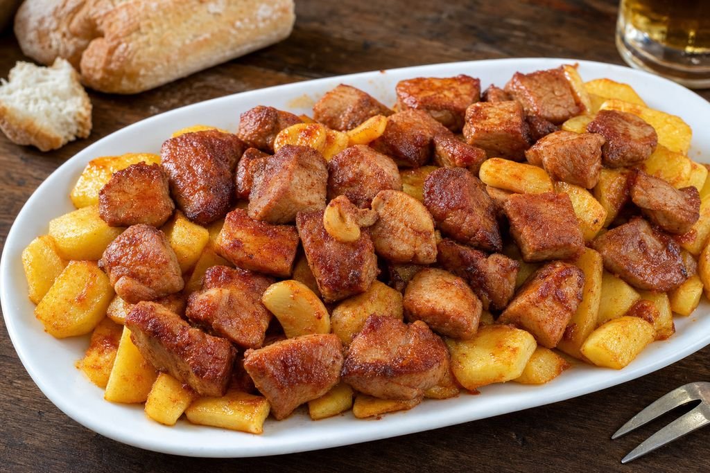 Raxo gallego con patatas