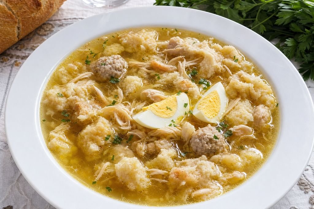 Sopa de boda aragonesa