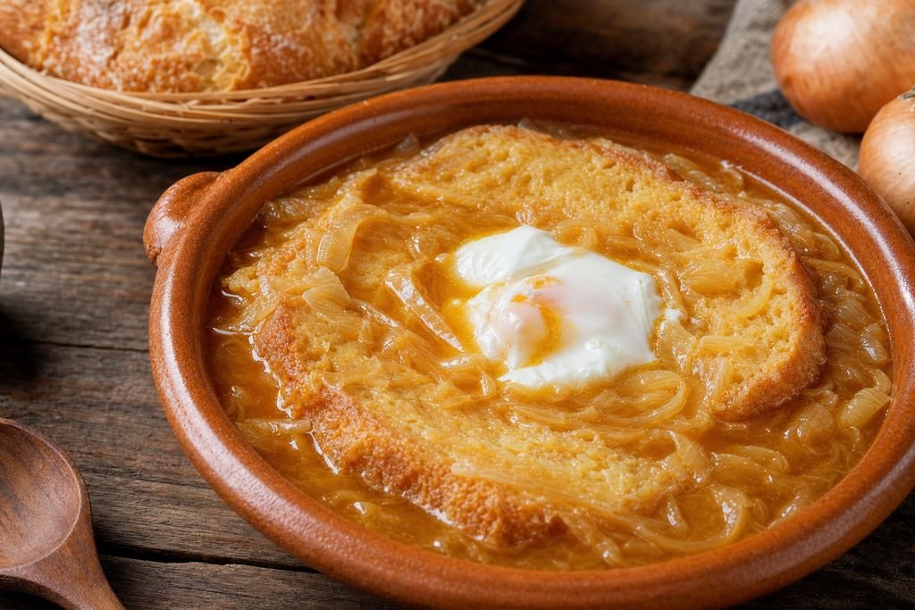 Sopa de cebolla castellana