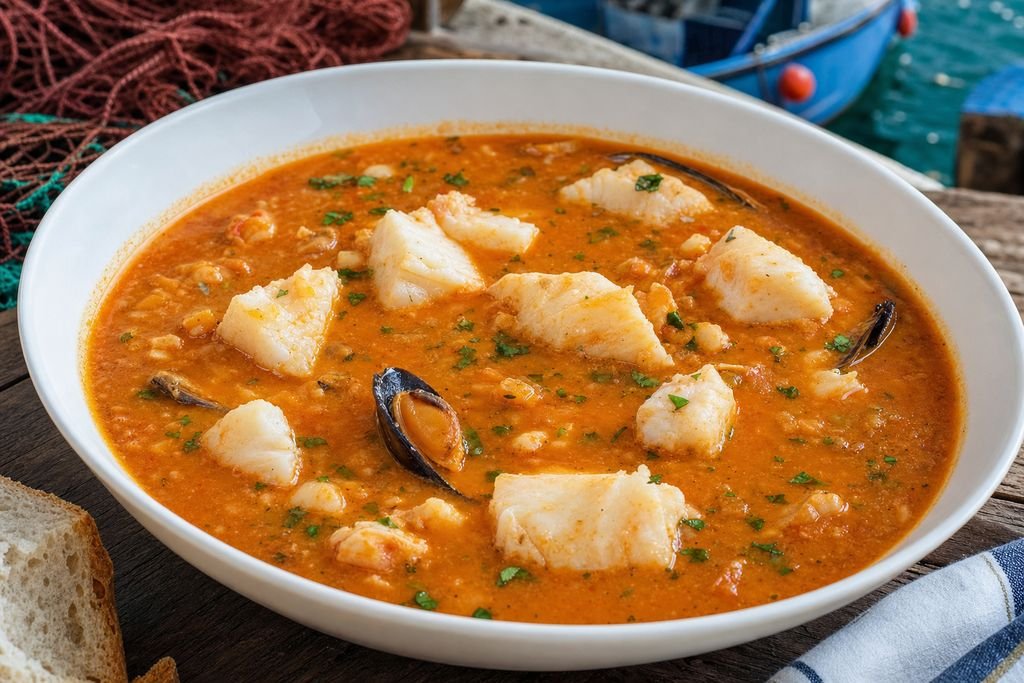 Sopa de pescado vasca